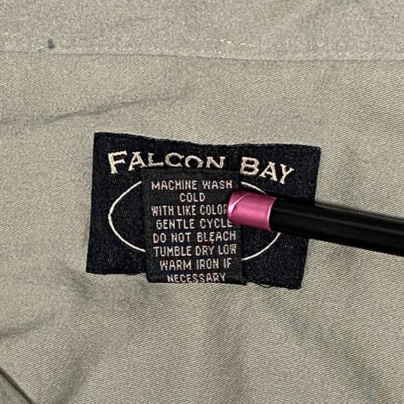Falcon Bay 3X Grey Green Long Sleeve Collared Button Front Dress Shirt Tailored - Picture 11 of 12